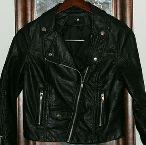 H&M Faux Leather Jacket size 4